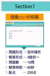 Section1 bij̒m@`c󏊕[A񓚌`c4A萔c16A𓚎ԁc60bAz_c250_